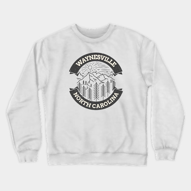 Waynesville, North Carolina Crewneck Sweatshirt by Mountain Morning Graphics